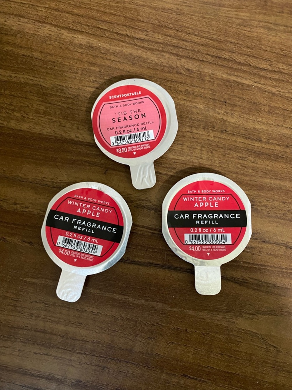 Bath & Body Works Winter Car Fragrance Refills - Set of 3